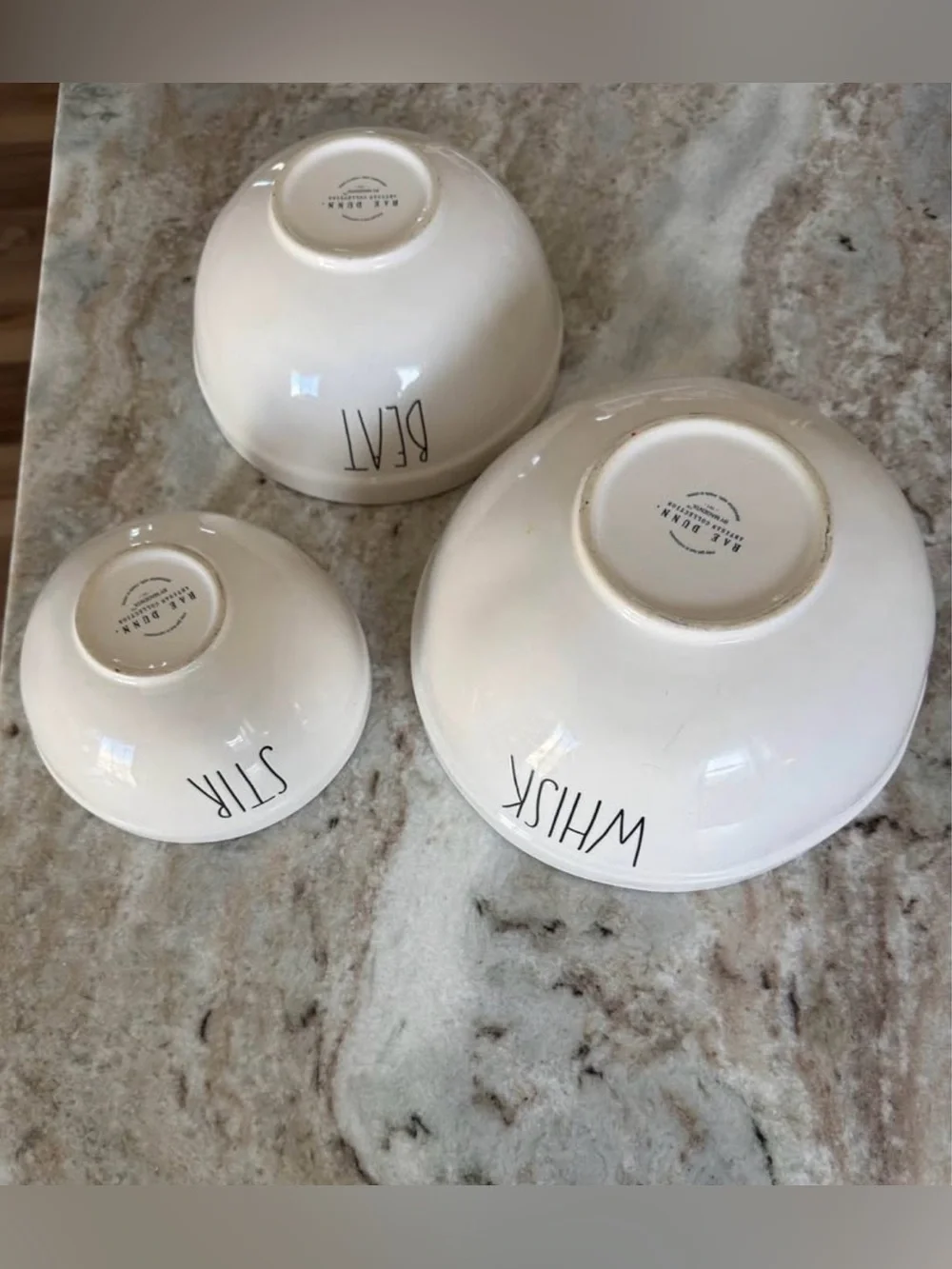 Rae Dunn 3 piece set - whisk, stir, beat